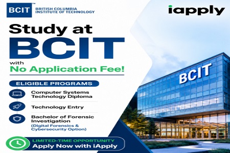 BCIT - No Application Fee for Select Programs - January 2027 Intake