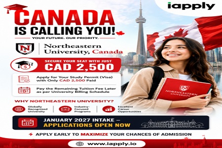 Canada is Calling you - Northeastern University � January 2027 Intake Now Open