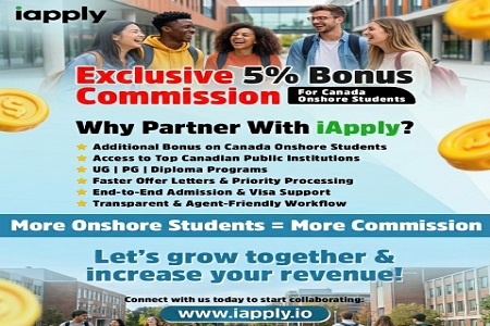IApply Announces 5% Extra Commission for Canada Onshore Enrollments