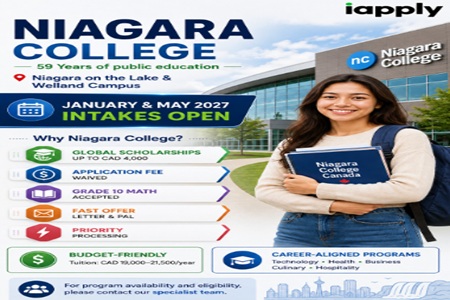 NIAGARA COLLEGE - CANADA - 2027 Intakes Are LIVE