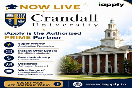 Now Live: Crandall University on iApply Agent Portal | Authorized PRIME Partner