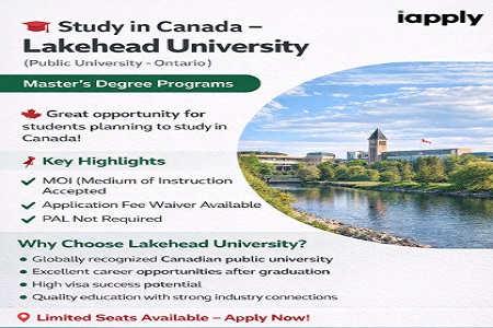 Study in Canada - Lakehead University | MOI Accepted | Application Fee Waiver