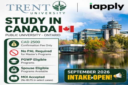 Study in Canada � Trent University | Sep 2026 Intake Open