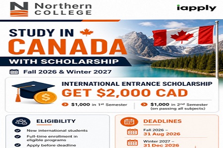 Study in Canada with a $2,000 Scholarship � Northern College | Fall 2026 & Winter 2027