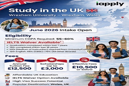 Study in the UK � June 2026 Intake Open | Wrexham University