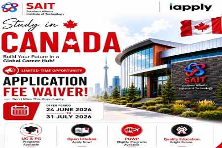 SAIT � Southern Alberta Institute of Technology, Canada | Application Fee Waiver Open till 31 July 2026