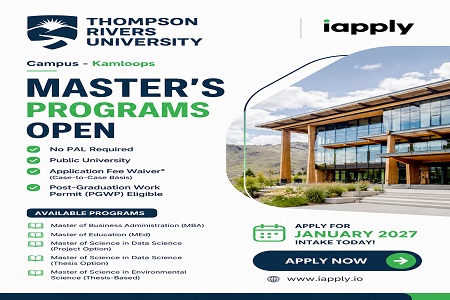 Thompson Rivers University � Master's Programs Open | January 2027 Intake