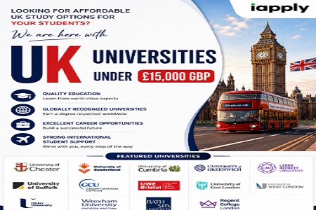 UK UNIVERSITIES UNDER �15,000 GBP Study in the UK at Affordable Tuition Fees!