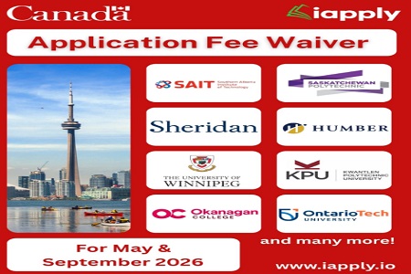 Your Canadian Journey Starts Here -  Application Fee Waivers  - 2026 Intakes Now Open!